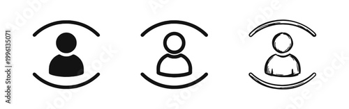 Protected User Identity Icon Set for Privacy Security and Personal Safety