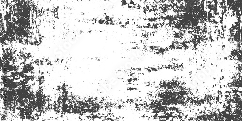 Black and White Distressed Grunge Background with Fine Ink Spray Grain Rough Vintage Texture Noise Overlay Abstract Vector Illustration.