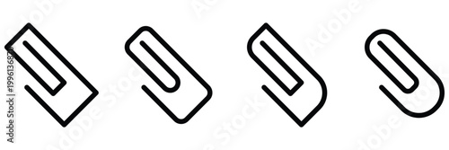 Paper clip icon. Paper clip icon set Illustration.EPS10