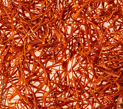Tableau sur toile Saffron spice threads showing culinary seasoning and flavor