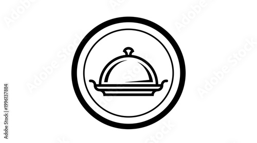 Serving dish icon vector illustration