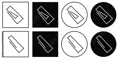 Paper clip icon. Simple outline style. Paperclip, attach, document clip, staple, fastener, page clamp, office concept. Thin line icon . Vector isolated on white background EPS10