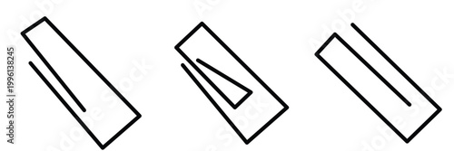 Paper clip icon. Simple outline style. Paperclip, attach, document clip, staple, fastener, page clamp, office concept . Vector isolated on white background EPS 10