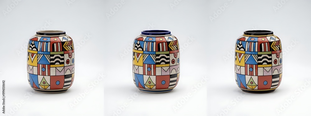 Fototapeta premium Colorful ceramic can mockups