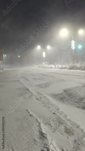 polar night view of the city Norilsk