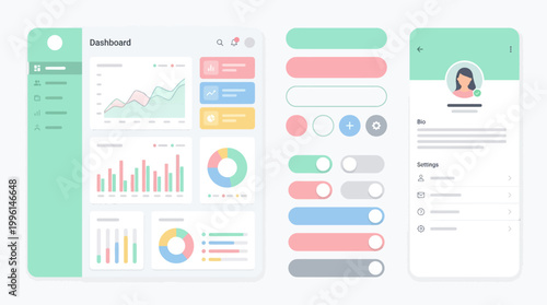 User Interface Dashboard Design Elements for Web and Mobile Applications