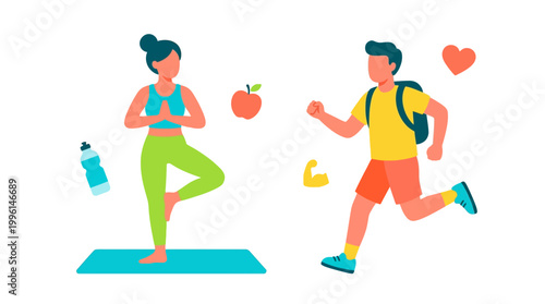 Healthy Lifestyle Concepts Fitness, Nutrition, and Well-being for a Balanced Life