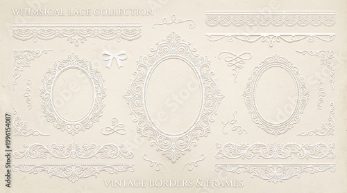 Obraz na płótnie Vintage ornate frames, elegant borders, decorative elements, embossed designs