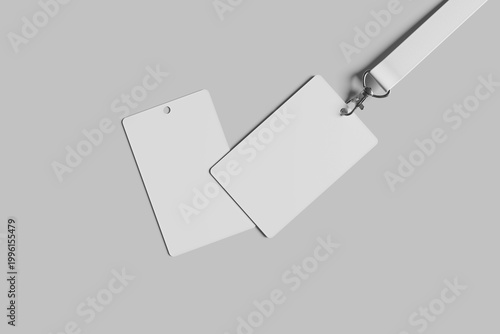 Blank ID Card Mockup - 3D