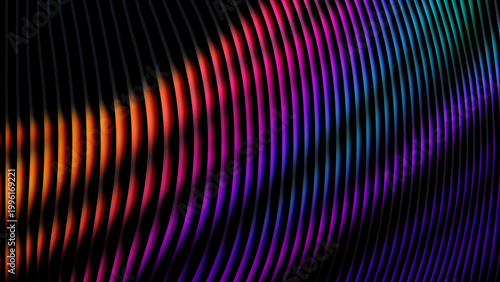 Konstfotografi vibrant sound wave spectrum with colorful audio equalizer lighting effect