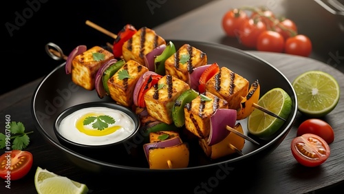 Grilled Chicken and Vegetable Skewers with Fresh Lime and Herbs