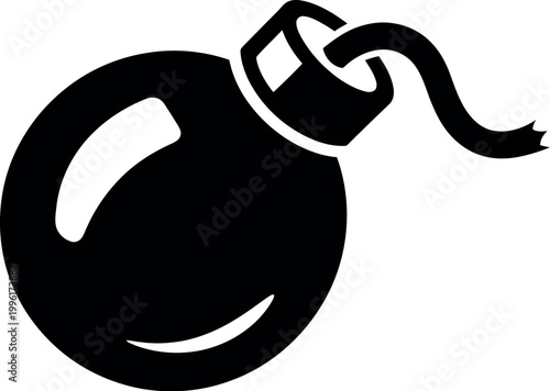 Black bomb icon with lit fuse