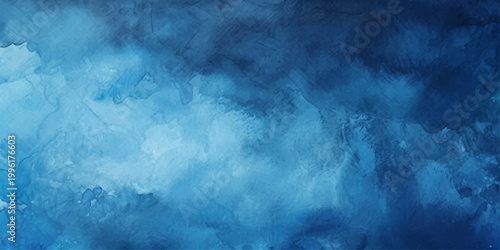 A breathtaking abstract expressionism showcasing a textured gradient of deep blues and aquas. for background, web, ui, branding, design