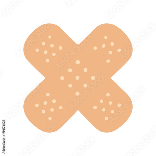 Four Lobe Shaped Band Aid Sticker.