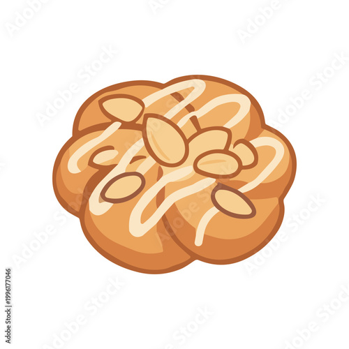 Delicious sweet almond pastry dessert.