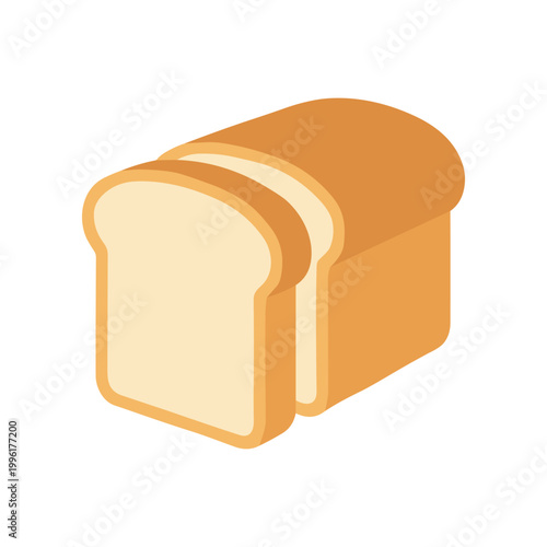 Loaf of sliced white bread.