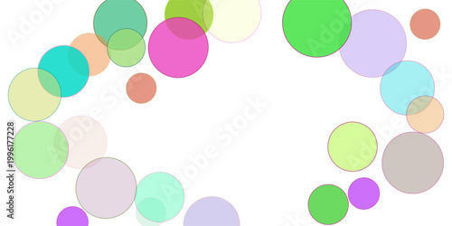 Colorful Abstract Circles Pattern Background.