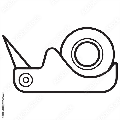 Classic tape dispenser with spool and cutter