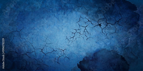 Abstract art: textures of cracked, aged blue surface creates a visual tapestry, evoking depth and timeless beauty. for background, web, ui, branding, design