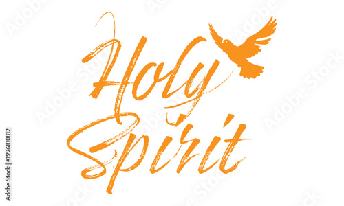 Pentecost Holy Spirit Fire Dove Christian Vector Illustration, Religious Church Clipart, Faith Flame Symbol, Bible Spiritual Artwork