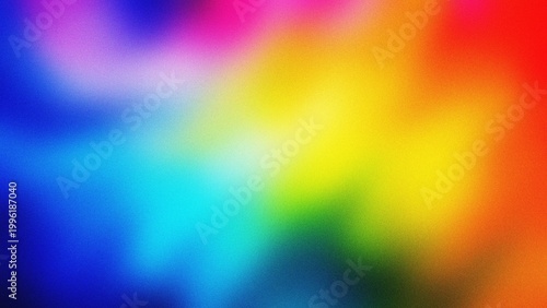 Cuadro en lienzo Abstract rainbow gradient background with soft bokeh effects for Pride Month cel