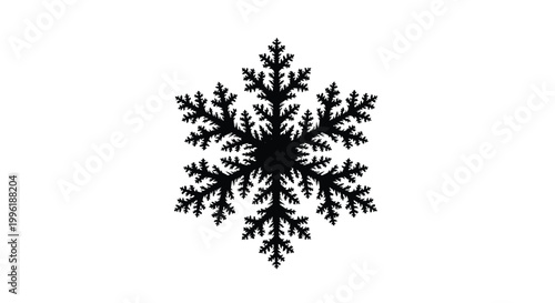 snowflake silhouette vector on white background high quality professional