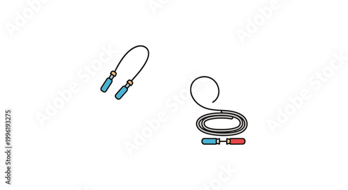 Jump Rope Line art vector set minimal creative abstract