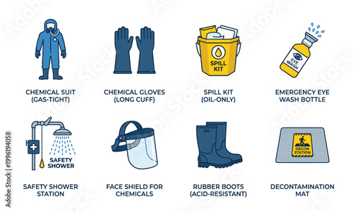 Protective Equipment and Spill Response Gear for Industrial Safety and Hazard Control