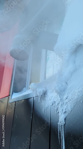 polar night view of the city Norilsk