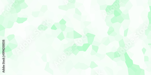 Pale green and white abstract mosaic pattern with geometric crystalline shapes and a fresh, natural feel for modern backgrounds