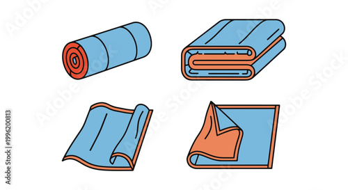 Insulated blanket Line art clean modern abstract illustration