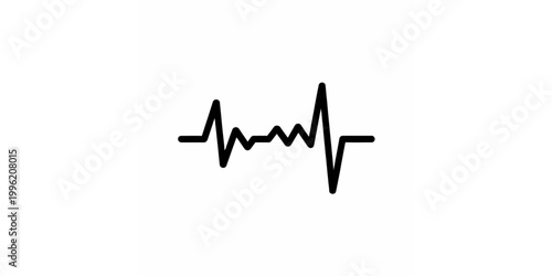 A medical electrocardiogram monitor displays a rhythmic heart beat graph and pulse rate line forming a heart symbol to represent life healthcare and hospital diagnostic tests