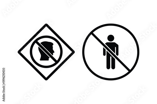 Hazard No Entry Restricted Access Zone Sign Icon
