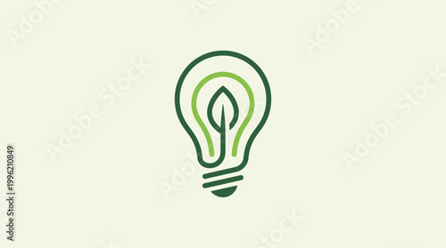 Eco-Friendly Idea: An elegant and environmentally conscious graphic symbolizing innovative ideas, sustainability, and green thinking. 