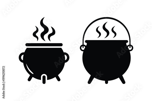 Witch Cauldron Bubbling Magic Brew Potion Icon