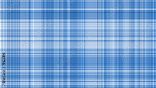 Blue and white plaid tartan pattern with intersecting lines