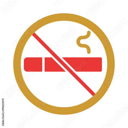 Cuadro en lienzo No Tobacco Icon Design