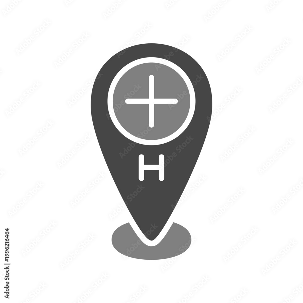 Obraz premium Location hospital Icon Design