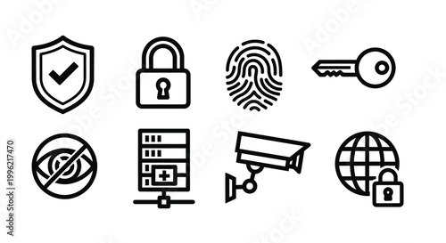 Vector icons set for web design and apps Vector