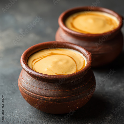 Indian Sweet Yogurt Dessert Minimal Image