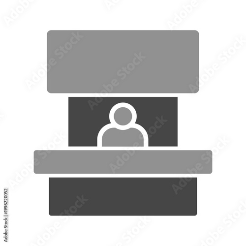 Podcast Recording Booth Icon Design