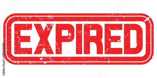 Expired grunge rubber stamp