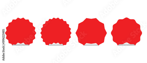 badge sticker label fold over set