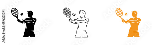 Tennis player silhouette a dynamic illustration of sport and athleticism