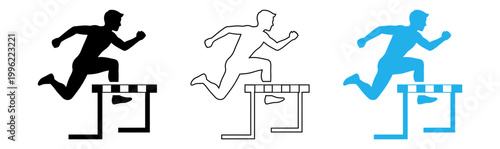 Athlete overcoming obstacles a symbolic representation of perseverance and achievement