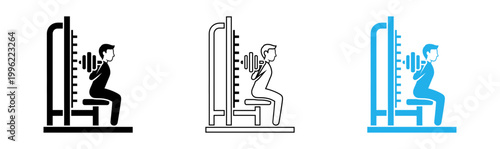 Pulmonary function test illustration measuring lung capacity and respiratory health