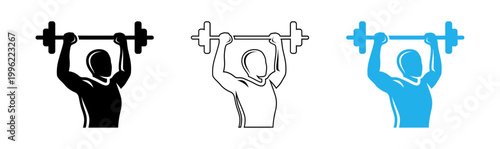Weightlifting silhouette a powerful representation of strength and fitness