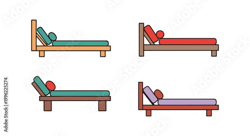 Outdoor Daybed Line art vector simple abstract