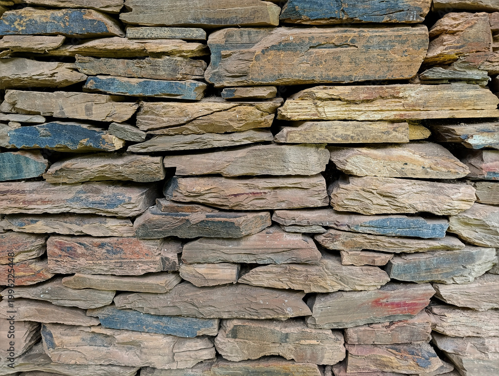 Fototapeta premium Natural Stacked Stone Texture