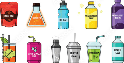 Professional Restaurant Staff and Culinary Worker Icon Set Featuring Chef, Baker, Barista, Sommelier, Butcher, and Pastry Cook for Food Industry Branding and Service Design